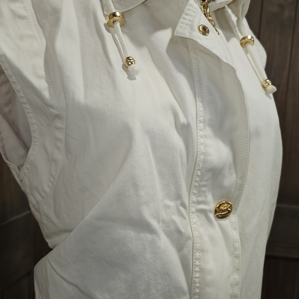 Bogner White Vest with Gold Buttons